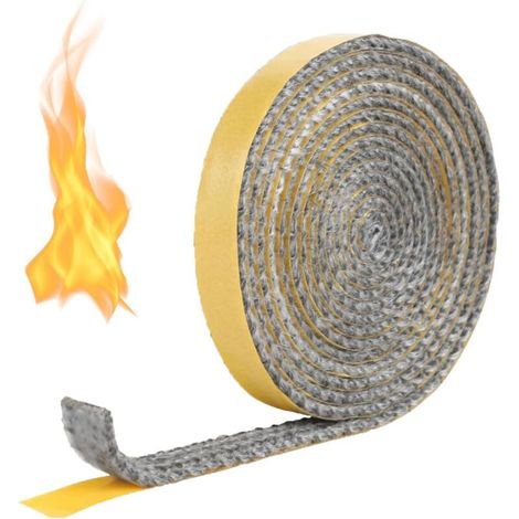 Lntyq – Selbstklebende Hochtemperaturdichtung Für Öfen Und Kamine – Hitzebeständig Bis 600 °c – Abmessungen: 3 Mm X 15 Mm X 2 M – Langlebige Abdichtung