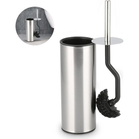 Zolginah Toilettenbürste, Edelstahl-toilettenbürste, Toilettenbürste Mit Spritzschutzdeckel, Toilettenbürste Und Halter Für Bad Und Wc, Gebogene Toilettenbürste