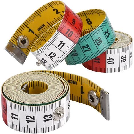 Lntyq 2-teiliges Schneidermaßband, Körpermaßband, 150 Cm/60 Zoll, Doppelseitiges Schneidermaßband Mit Knopf