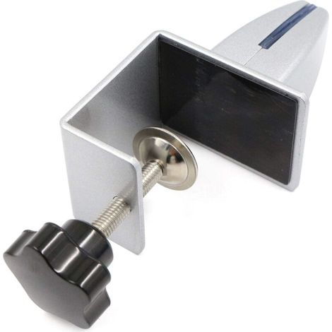 Zolginah Glas-klemmregalhalterungen – Verstellbare Befestigungsklammer, Robuste Aluminiumlegierungshalterung – Bürozubehör – Maximale Tischplattenstärke: 15–45 Mm, 1 Stück, Silber