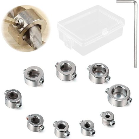 Verstellbare Tiefenanschläge Für Bohrer, 3er-set Bis 12 Mm, Für Präzises Und Komfortables Arbeiten