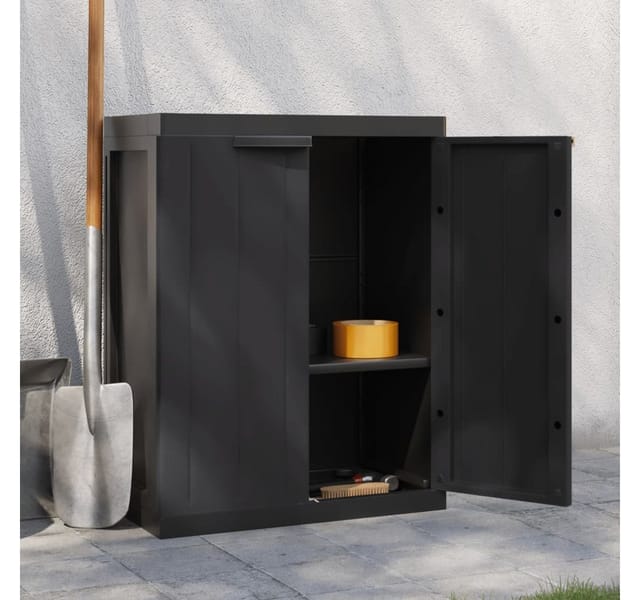 Gartenschrank Schwarz 65x37x85 cm pp Vidaxl