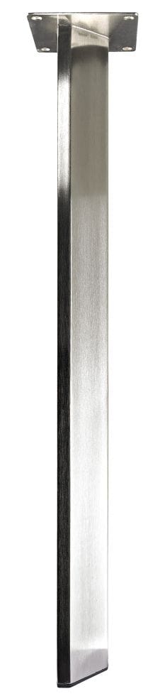 Hettich - Tischbein 6,0 x 6,0 x 71 cm Edelstahl-Optik Tischbein