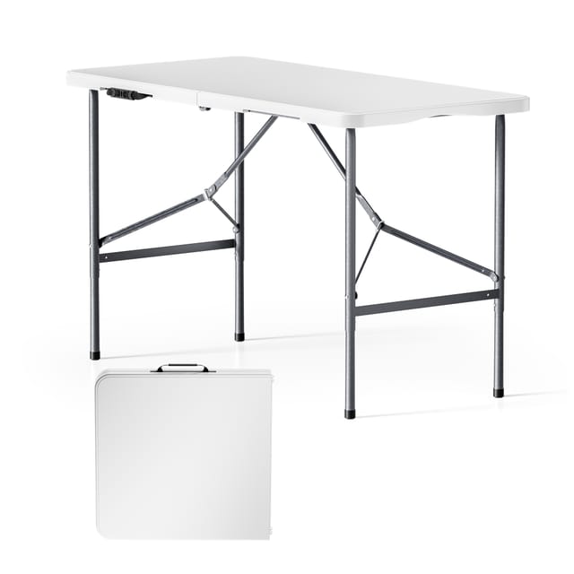 Wiltec Campingtisch klappbar 122x60x75 cm Klapptisch mit Tragegriff Partytisch Biertisch Gartentisch Buffettisch Bierzeltgarnitur Camping Tisch