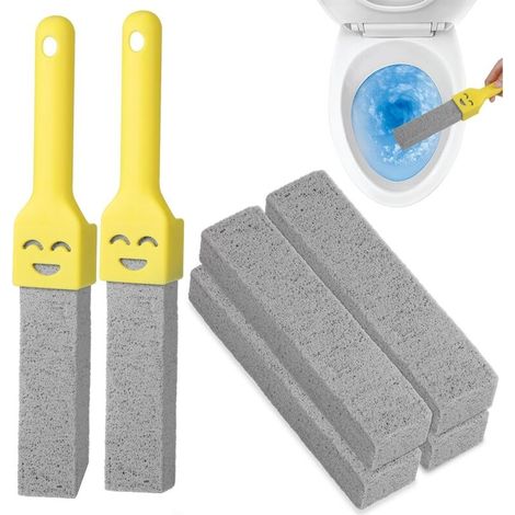 Set Mit 6 Bimsstein-toilettenbürsten – Effektive Kalkentfernung – Ergonomische Pp-griffe – Für Toiletten Und Schwimmbäder
