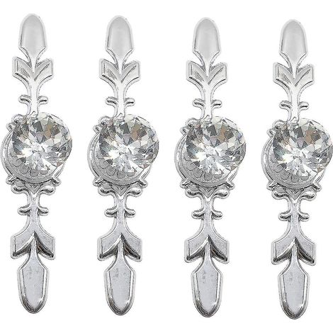 Set Aus 4 Kristall-türknöpfen, Schrankknöpfen, Diamantkristall-schubladengriff, Schranktürknopf, Möbelbeschlägen (170 Mm)