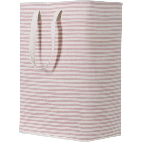Faltbarer, Wasserdichter Wäschekorb Aus Stoff, 72 Liter, Großes Fassungsvermögen, Rosa, 40 X 30 X 60 Cm