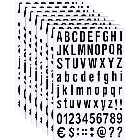 Set Mit 8 Selbstklebenden Vinyl-hausnummern – Hausnummern Für Briefkästen, Fenster Und Türen – Wetterfest – 2,5 Cm (1 Zoll) Schwarz