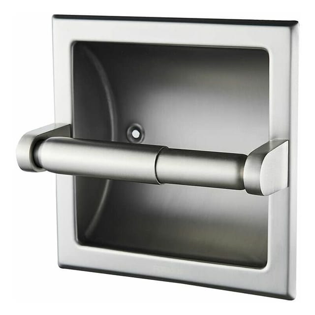 Einbau-Toilettenpapierhalter aus gebürstetem Nickel, Wandhalterung für Toilettenpapierhalter aus gebürstetem Nickel - Lablanc