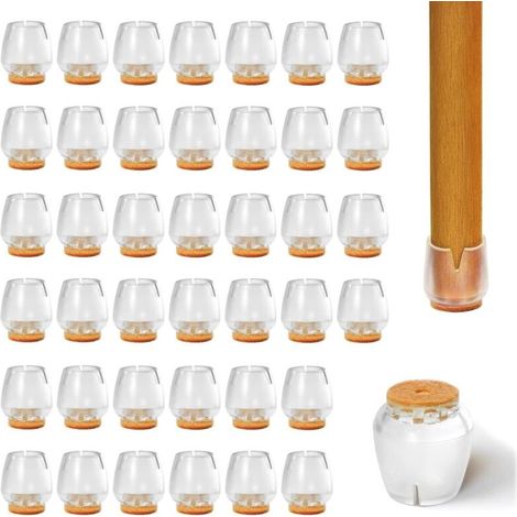 Packung Mit 40 Silikon-stuhlkappen, Runden Silikonspitzen, Beinüberzügen, Runden Stuhlstopfen, Silikon-stuhlstopfen, Passend Für Runde Stuhlbeine Von 12 Bis 16 Mm Durchmesser
