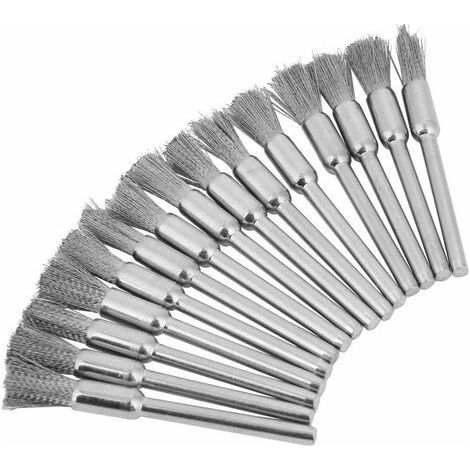 15 Stück Stahldrahtbürsten, 3 Mm Durchmesser, Polierwerkzeug Für Die Reinigung Von Metall-, Holz- Und Steinoberflächen (3–5 Mm), 1000 Stück