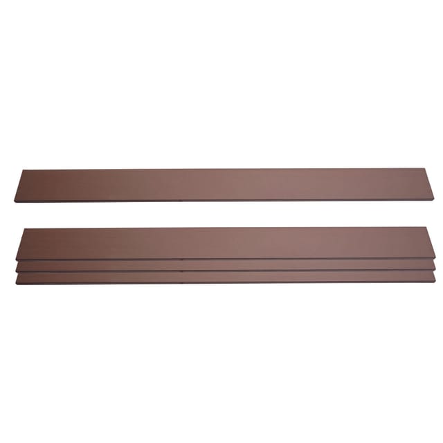 HHG - 4er Set Latten für WPC-Sichtschutz Savoie, Bretter Windschutz, ca. 1qm 180cm, braun
