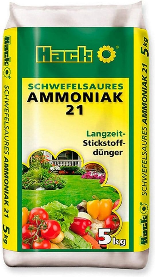 HACK Schwefelsaures Ammoniak 21 Inhalt 5kg Stickstoffdünger Langzeitdünger