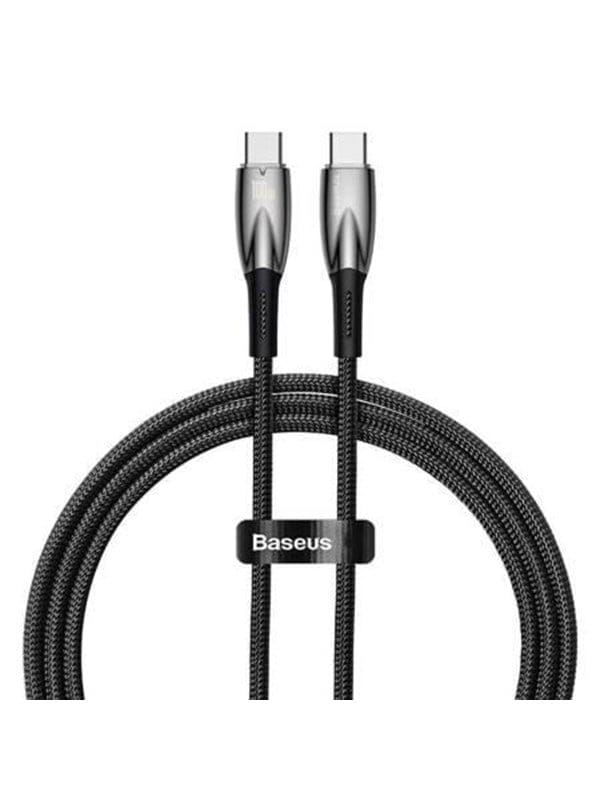 Baseus Glimmer Series Schnellladekabel USB-C 480 Mbit/s PD 100 W 1 m Schwarz