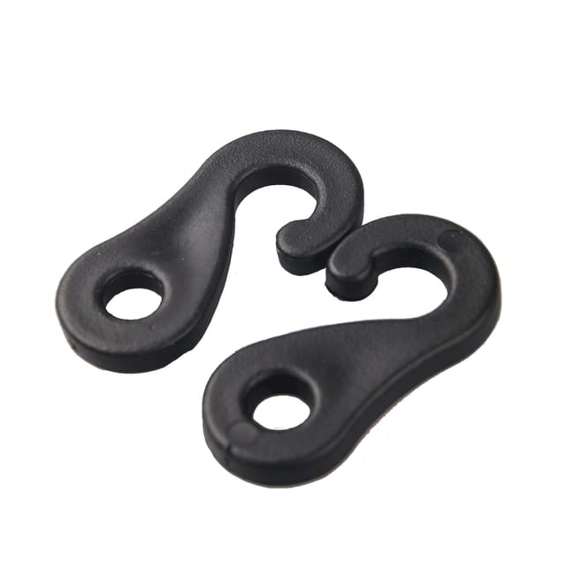 Umweltfreundlicher S-förmiger Haken aus Kunststoff, 20 Stück Zelthaken-Seilspanner zum Sichern von Zelten, Wandern, Outdoor-Aktivitäten, Bergsteigen