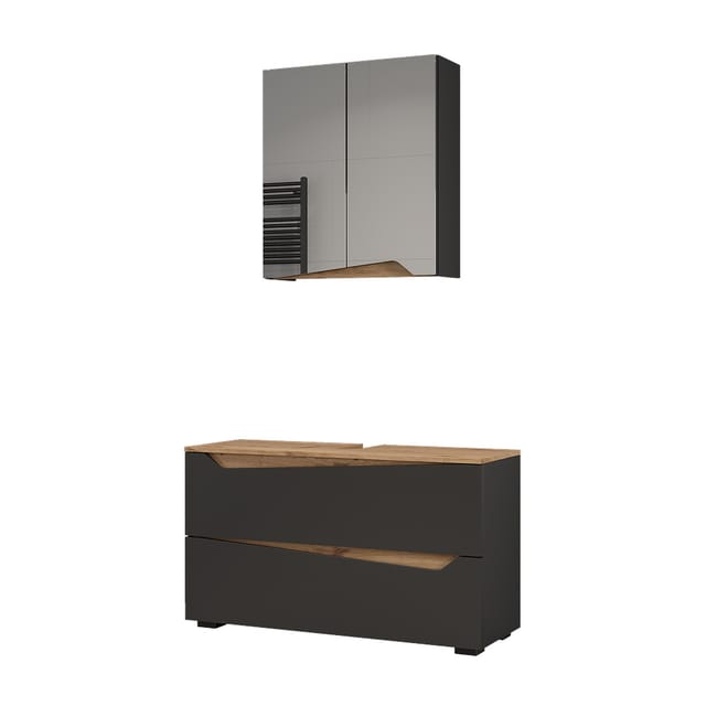 Badmöbel-set Marelle, Anthrazit/artisan-eiche, 2 Teile, Vicco