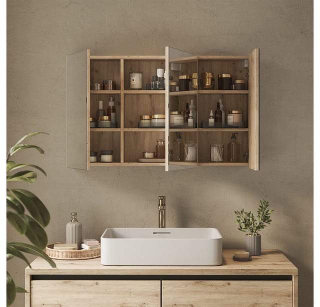 Badspiegelschrank Lavia, Artisan-eiche, 100 X 60.2 Cm, Vicco