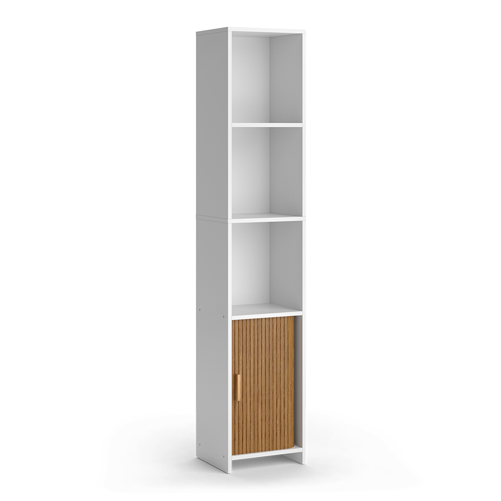 Hochschrank Norea, Eiche/weiß, 34 X 170 Cm, Vicco