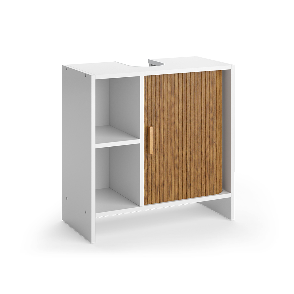 Waschbeckenunterschrank Norea, Eiche/weiß, 60 X 60 Cm, Vicco