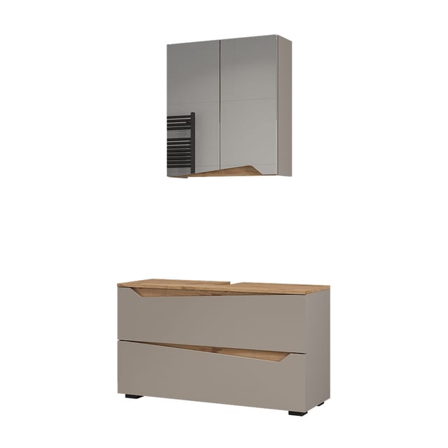 Badmöbel-set Marelle, Greige/artisan-eiche, 2 Teile, Vicco