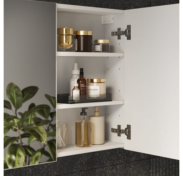 Badspiegelschrank Lavia, Weiß, 80 X 60.2 Cm, Vicco