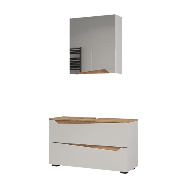 Badmöbel-set Marelle, Weiß/artisan-eiche, 2 Teile, Vicco