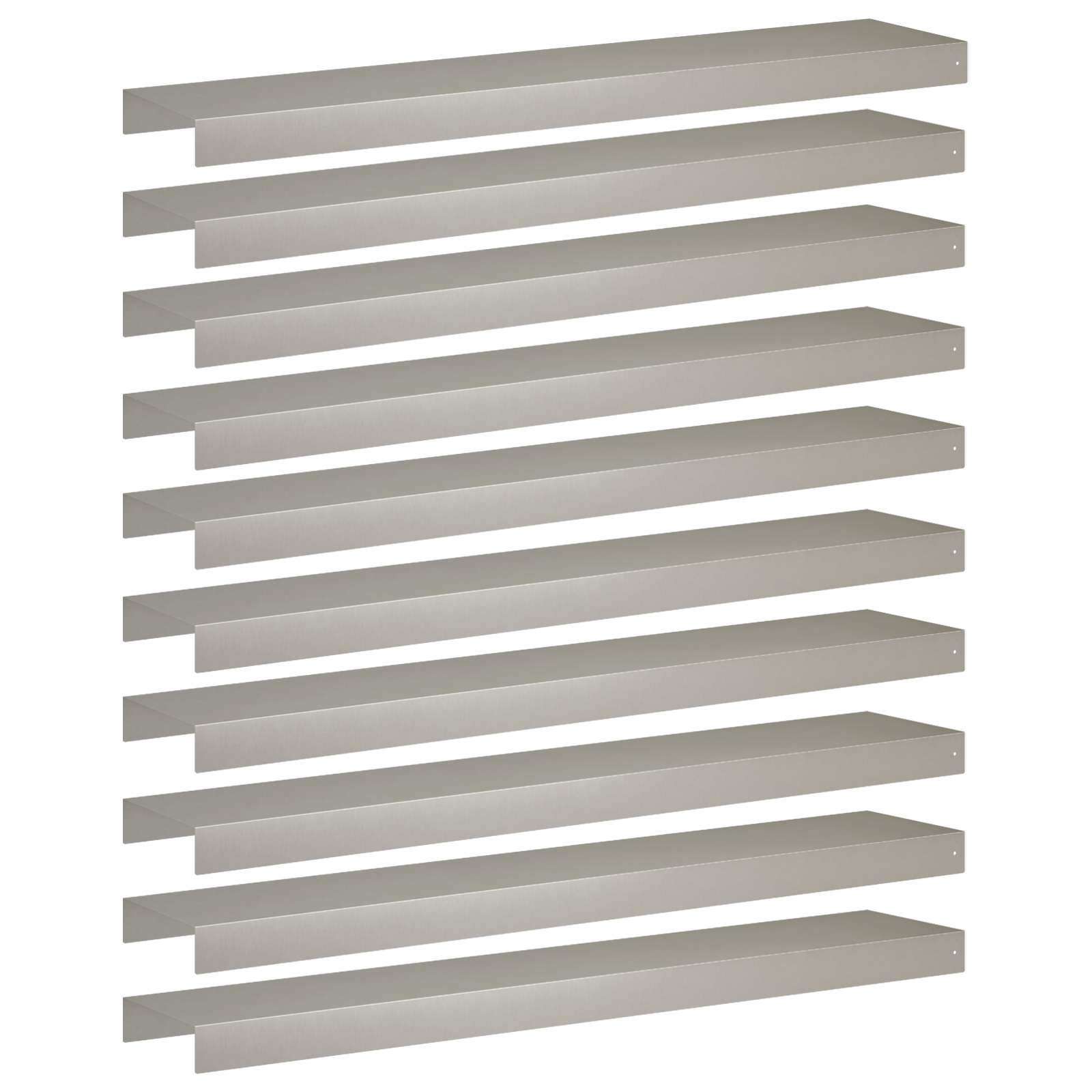Garten-abdeckprofil 10 Stk. 100 X 20 X 5 Cm Edelstahl Silber Vidaxl