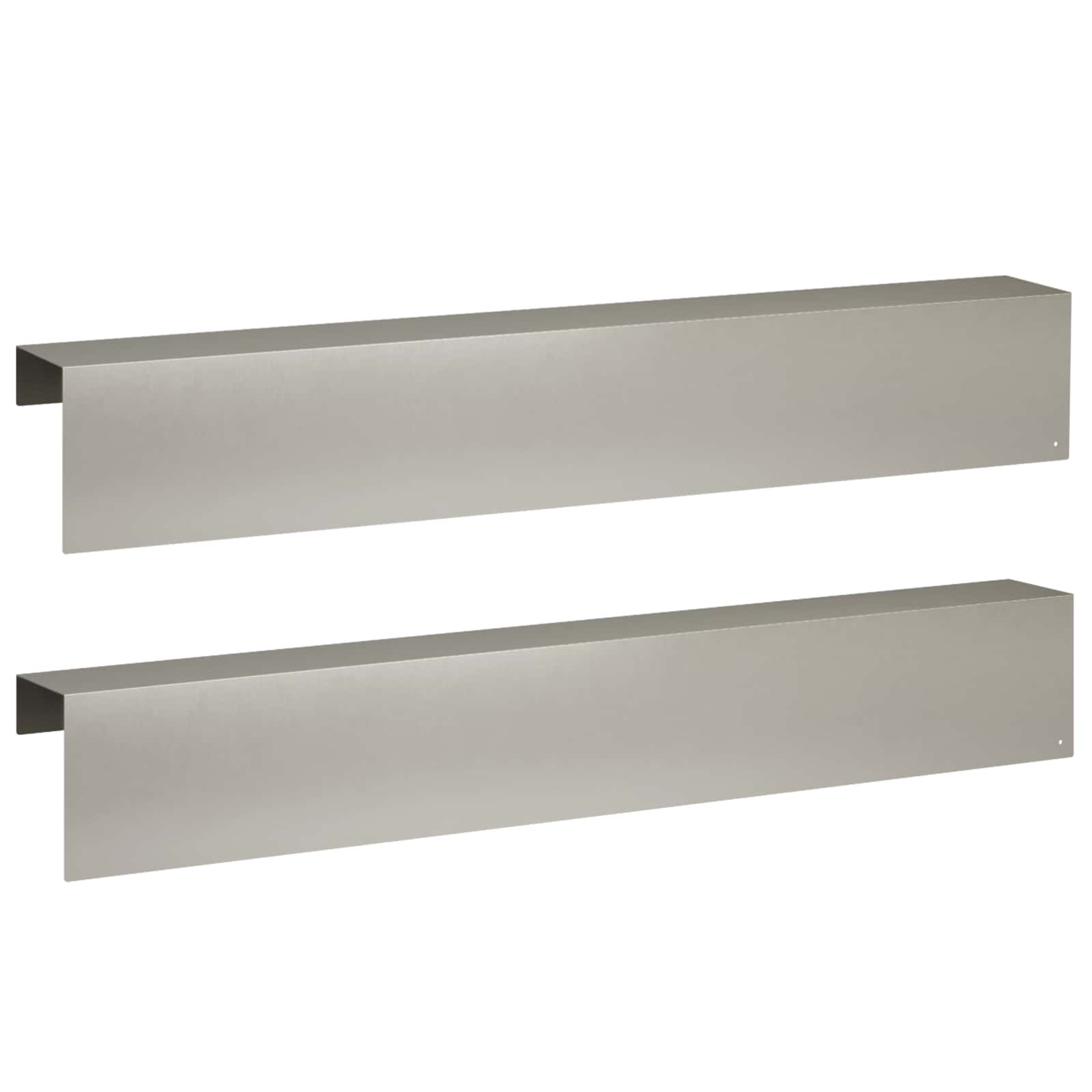 Garten-abdeckprofil 2 Stk. 100 X 10 X 15 Cm Edelstahl Silber Vidaxl