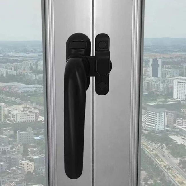 (schwarze Öffnung Links) Innenfenstergriffe Aus Aluminium Und Kunststoff – Innen- Und Außenschiebefenstergriffe