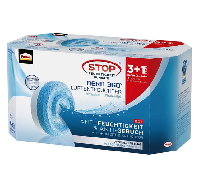 Nachfülltabs für Aero 360 Luftentfeuchter 4x450g - Pattex