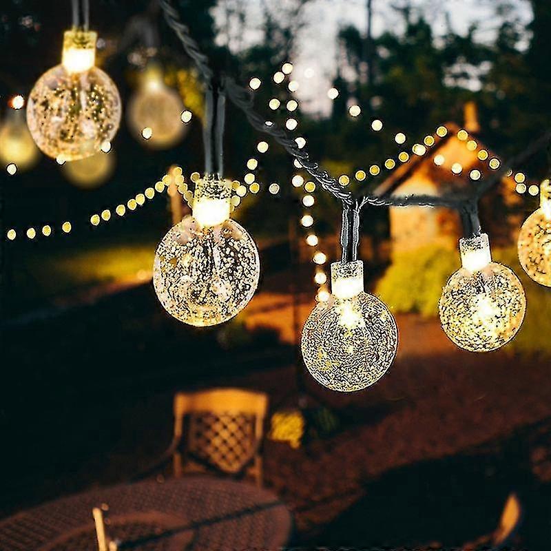 Led-kristallkugel-solarlampe, Led-lichterkette, Solar-girlanden, Garten-weihnachtsdekoration Für Den Außenbereich