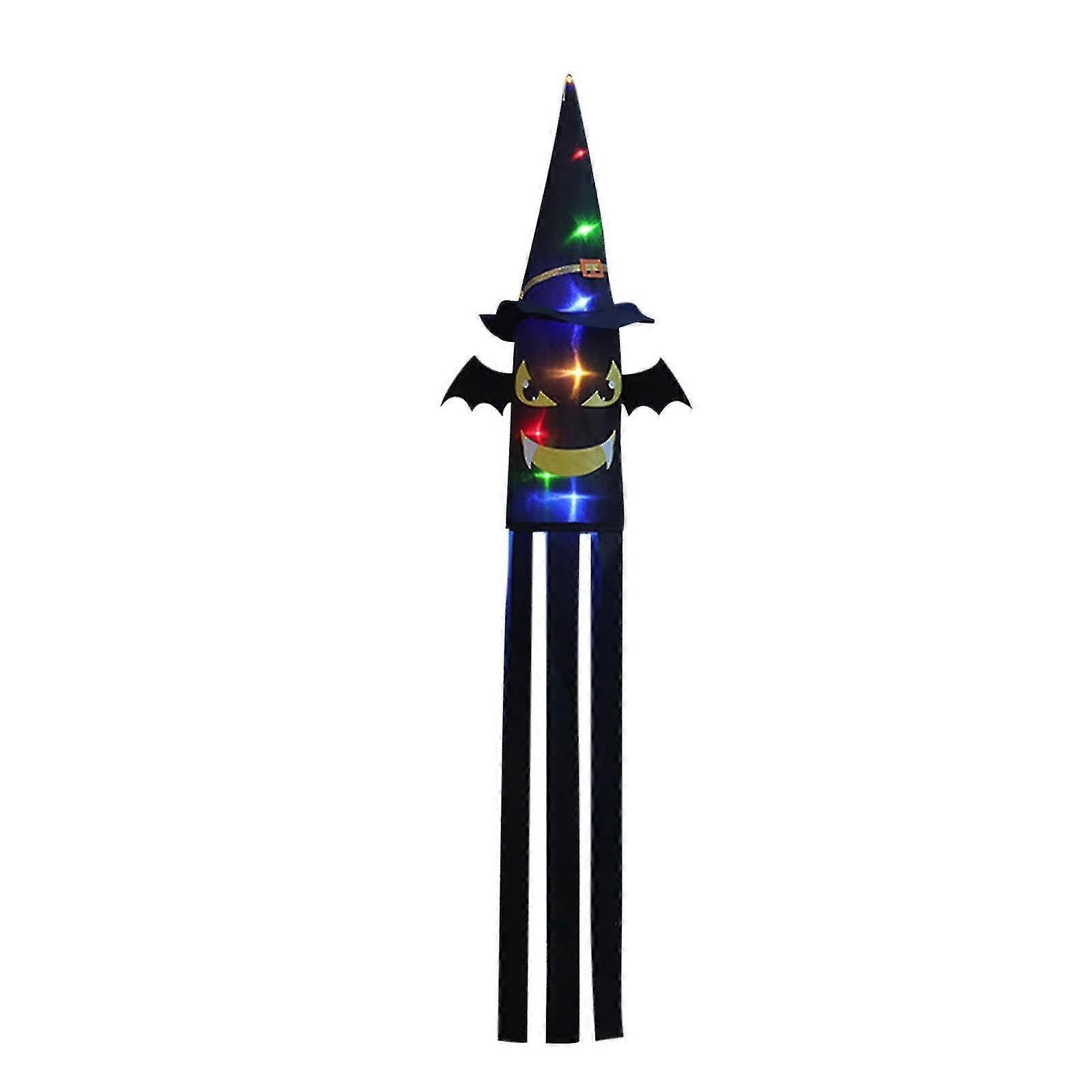 Led-halloween-lichterkette Mit Geister-, Hut- Und Skelettmotiven, Wasserdicht, Mehrfarbig