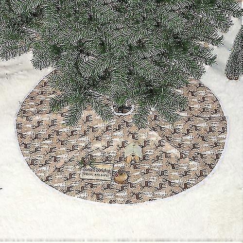 2-teiliger Weihnachtsbaumrock Aus Stoff Mit Elchmotiv, Größe: 80 Cm