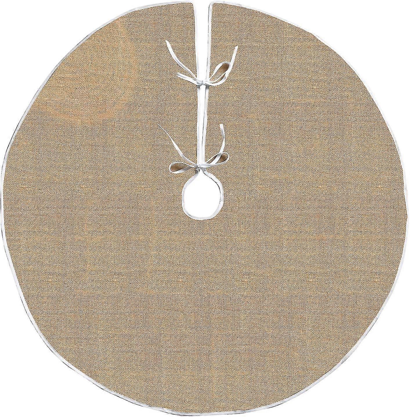 Großer Runder Weihnachtsbaumrock Aus Leinen-jute (150 Cm Durchmesser)