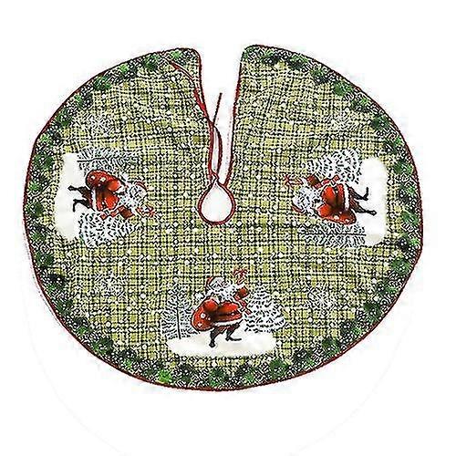 2-teiliges Set Weihnachtsbaum-baumrock Aus Stoff Mit Cartoon-motiven, Größe: 90 X 90 Cm