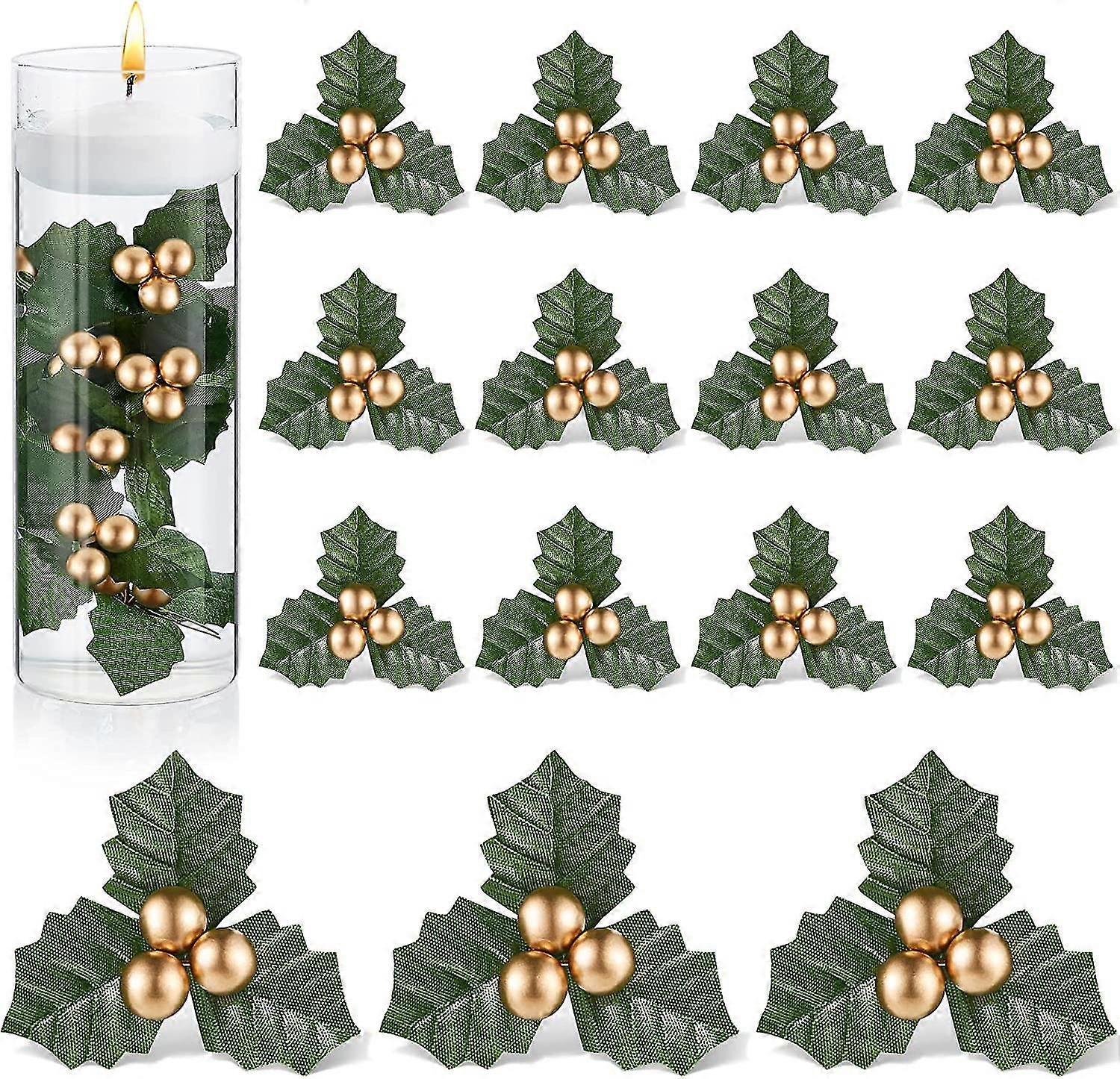 Künstliche Weihnachtsstrauchbeeren Mit Grünen Blättern Als Füllmaterial Für Weihnachtskränze