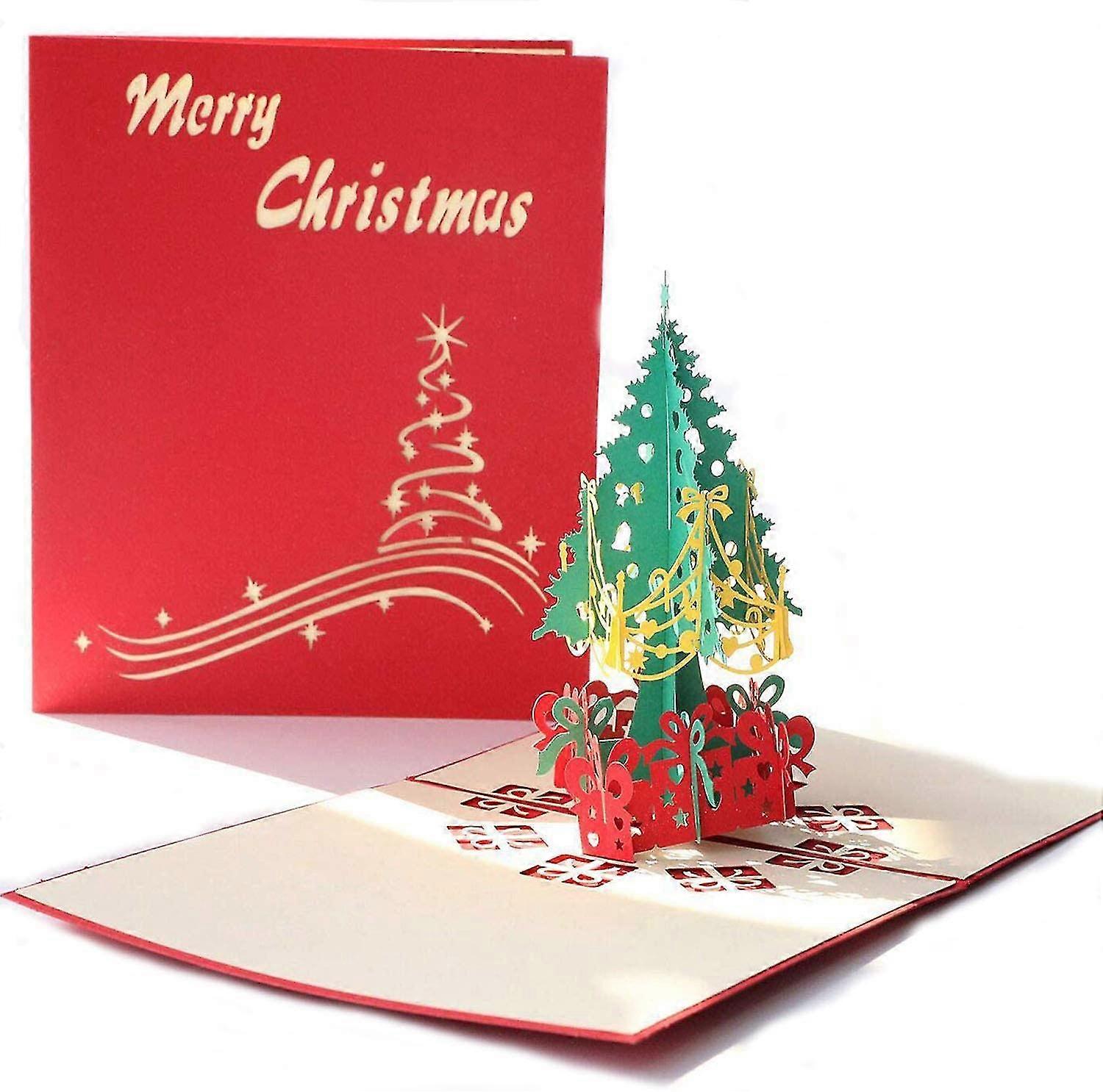 3d-weihnachtskarten, Pop-up-weihnachtskarten, Weihnachtskarten Mit Umschlägen, Das Beste Weihnachtsgeschenk, Weihnachtsgeschenkkarte (weihnachtsbaum)