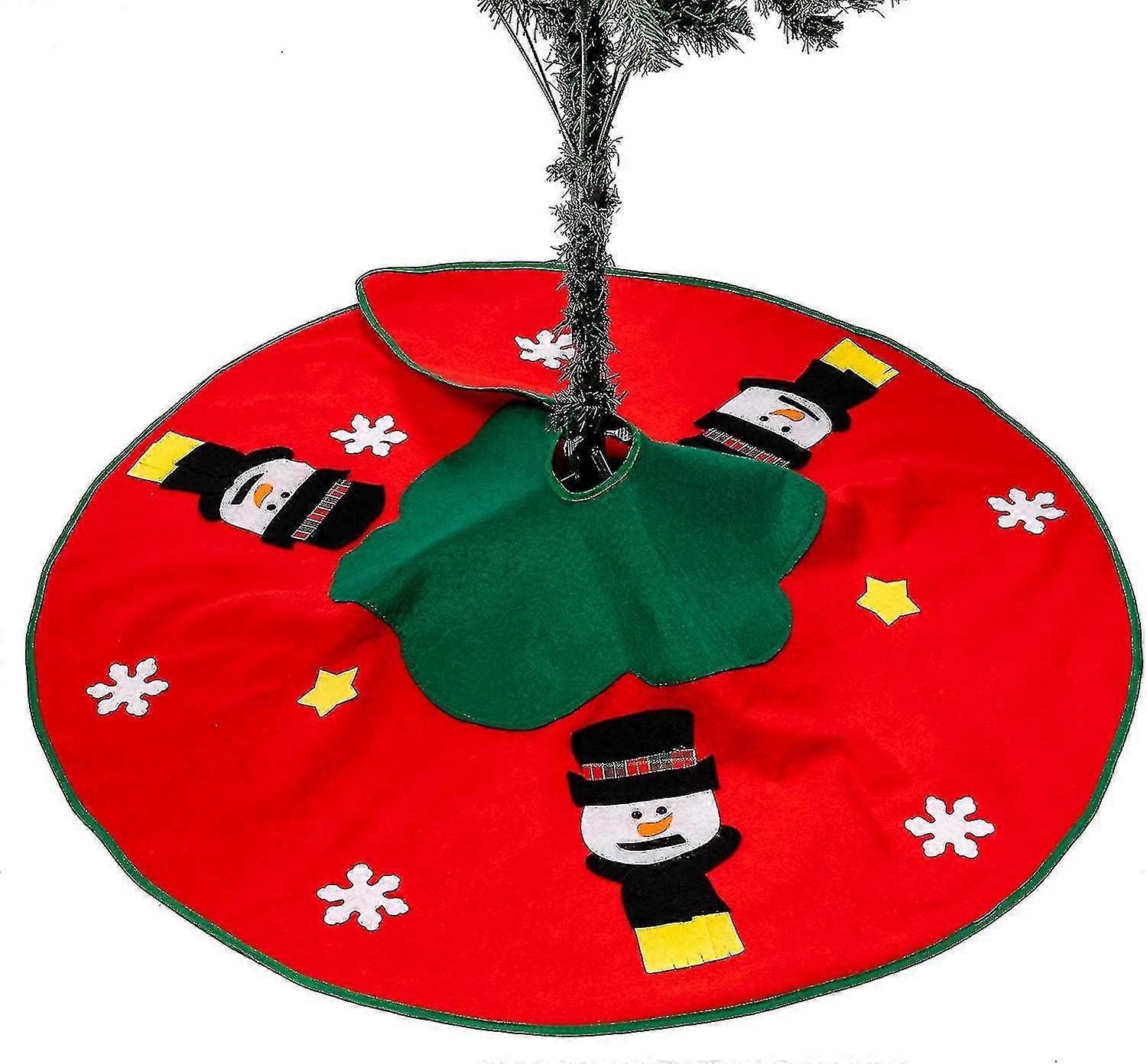 Amerzam Weihnachtsbaumdecke, Tischdecke, Weihnachtsdekoration (rot) - Jxlgv