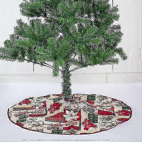 2 Stück Bedruckte Weihnachtsbaumdecken Mit Cartoon-motiven, Größe: 60 Cm