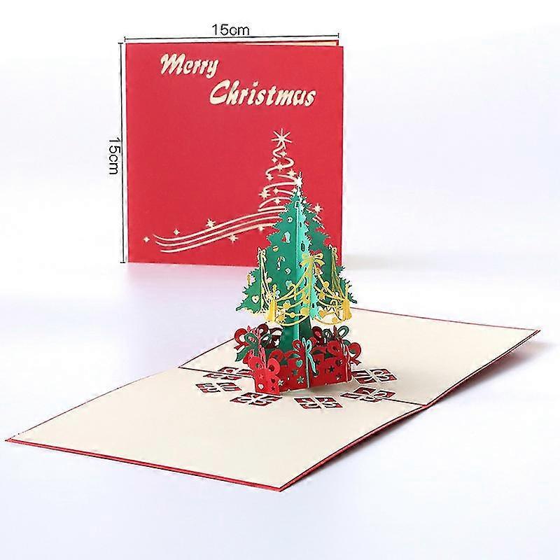 Weihnachtskarte, 3d-weihnachtskarte, Originelles Und Optimistisches Geschenk, Neujahrsgeschenk (weihnachtsbaum 15 X 15 Cm)