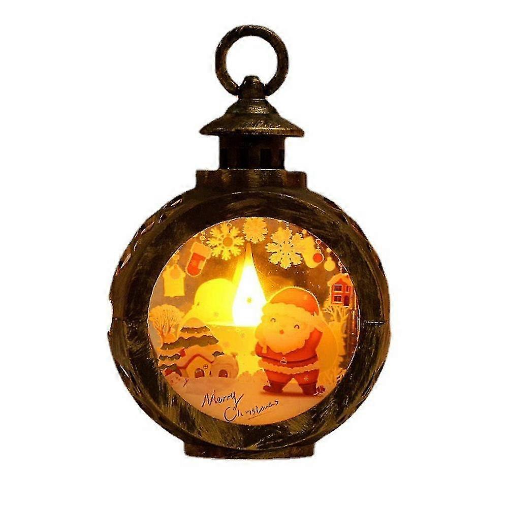 Weihnachtsdekoration: Kleine Runde Led-laterne, Tragbar, Ideal Als Geschenk Oder Fensterdekoration.