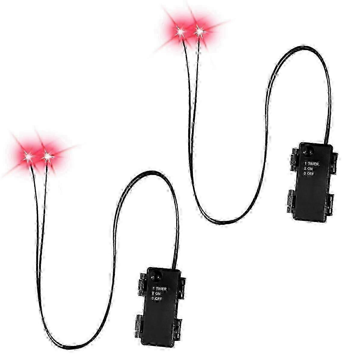 Halloween Led-leuchtaugen Mit Timer, 2 Stück Leuchtende Skelettaugen (set)