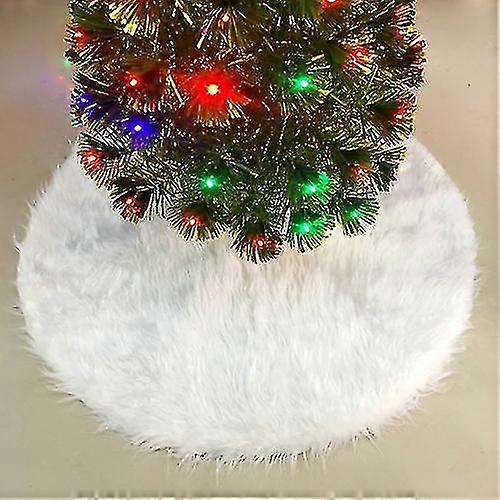 Plüsch-weihnachtsbaumschmuck, Weiß, Rund, Durchmesser: 122 Cm