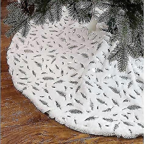 Plüsch-weihnachtsbaumdecke, Weiße Weihnachtsbaumdecke, Weißer Schnee