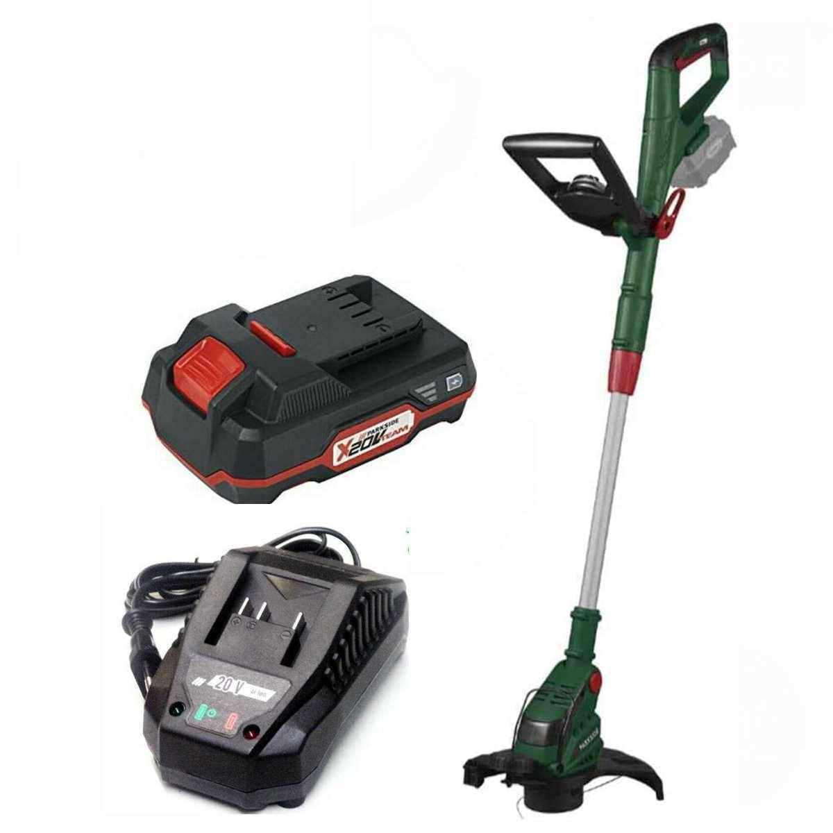 Parkside Akku-rasentrimmer Prta 20-li, Mit Akku + Ladegerät, X 20 V Team