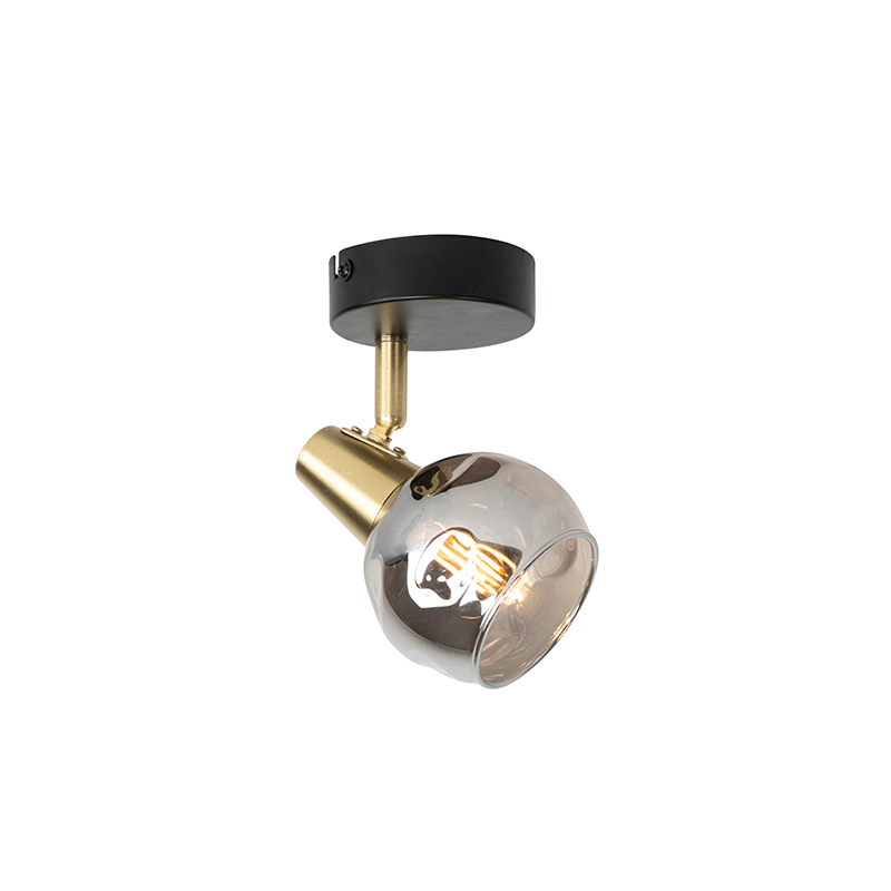 Art Deco Spot Gold Mit Rauchglas - Vidro