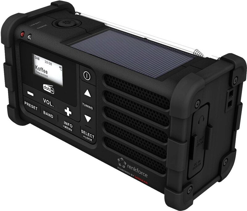 [neuwertig] B-ware Renkforce Outdoor-radio Rf-dab-mmr88 Dab+ Ukw Notfallfunktion Schwarz Akku Solar
