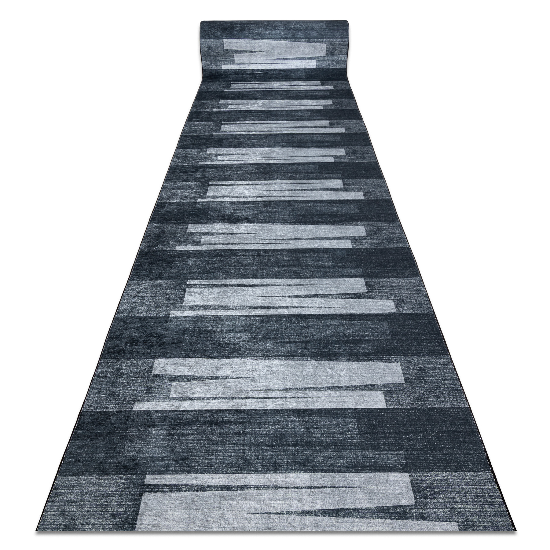Läufer Antirutsch Lotus Veneto 60911 Streifen, Geometrisch Grau Zum Waschen 120 Cm Grey 120x470 Cm
