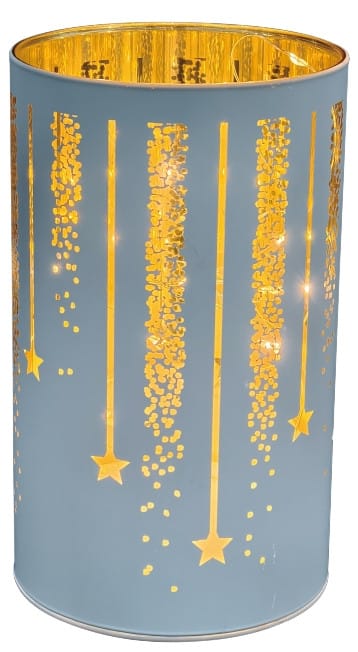 Glasgefäß Glas ø 10 x 17 cm weiß Windlicht - Trendline