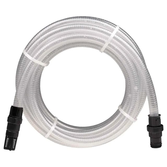 Saugschlauch mit PVC-Anschlüssen Transparent 1" 10 m PVC vidaXL